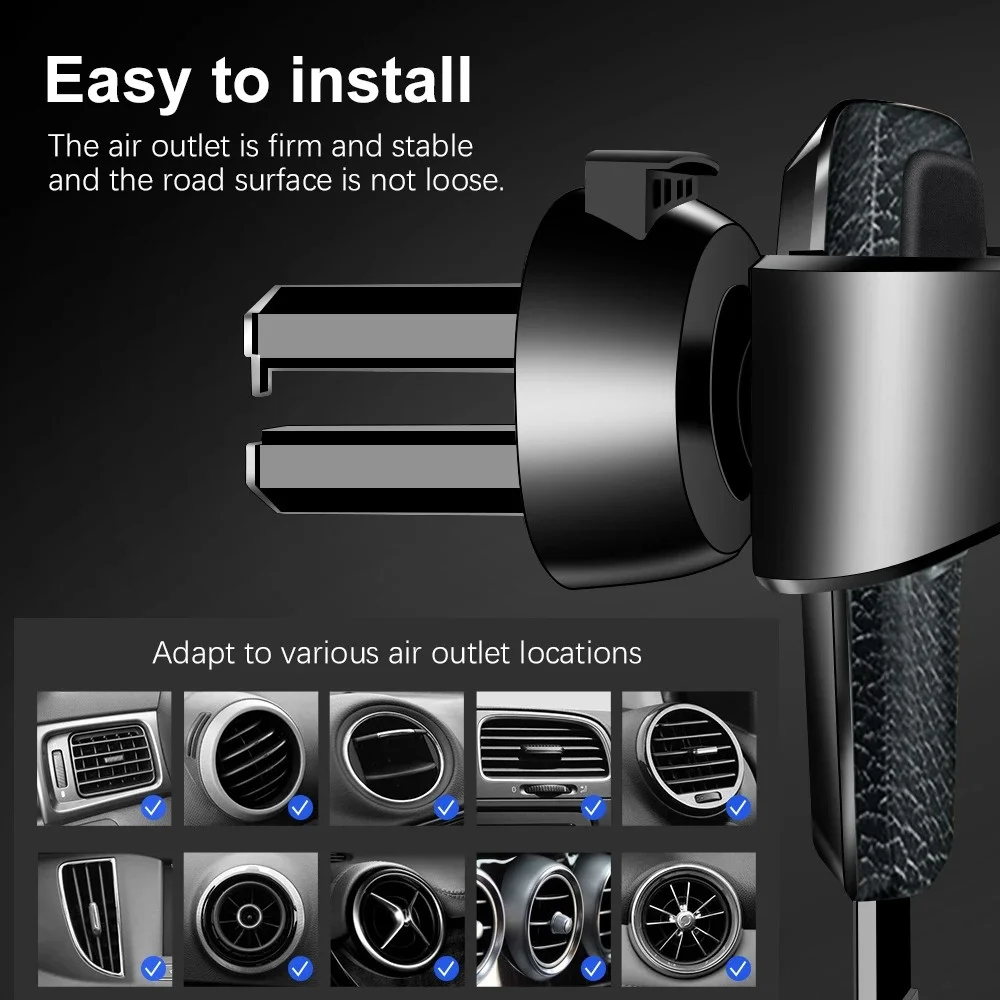 Soporte Universal para teléfono por gravedad, soporte de montaje con Clip para salida de aire de coche para iPhone, Xiaomi, Samsung, Huawei, soporte GPS para coche, soporte de navegación - imagen 4