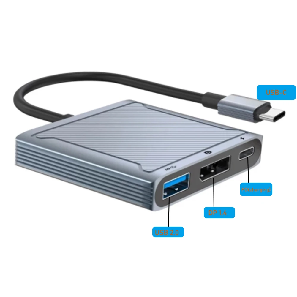 Adaptador USB‑C a DisplayPort 1.4 8K PD + USB 3.0 para Mac