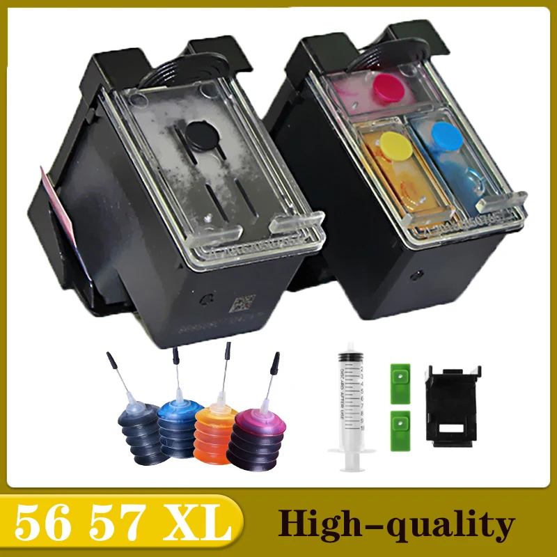 Reemplazo de cartucho de tinta 56XL 57XL para impresora hp 56 57 hp56 57 Deskjet 450 450cbi 450ci 450wbt F4140 F4180 5150 5550 - imagen 2