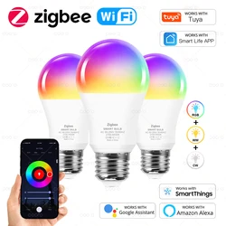 Tuya Bombilla LED E27 Zigbee RGB CW WW – Compatible Alexa Google Home