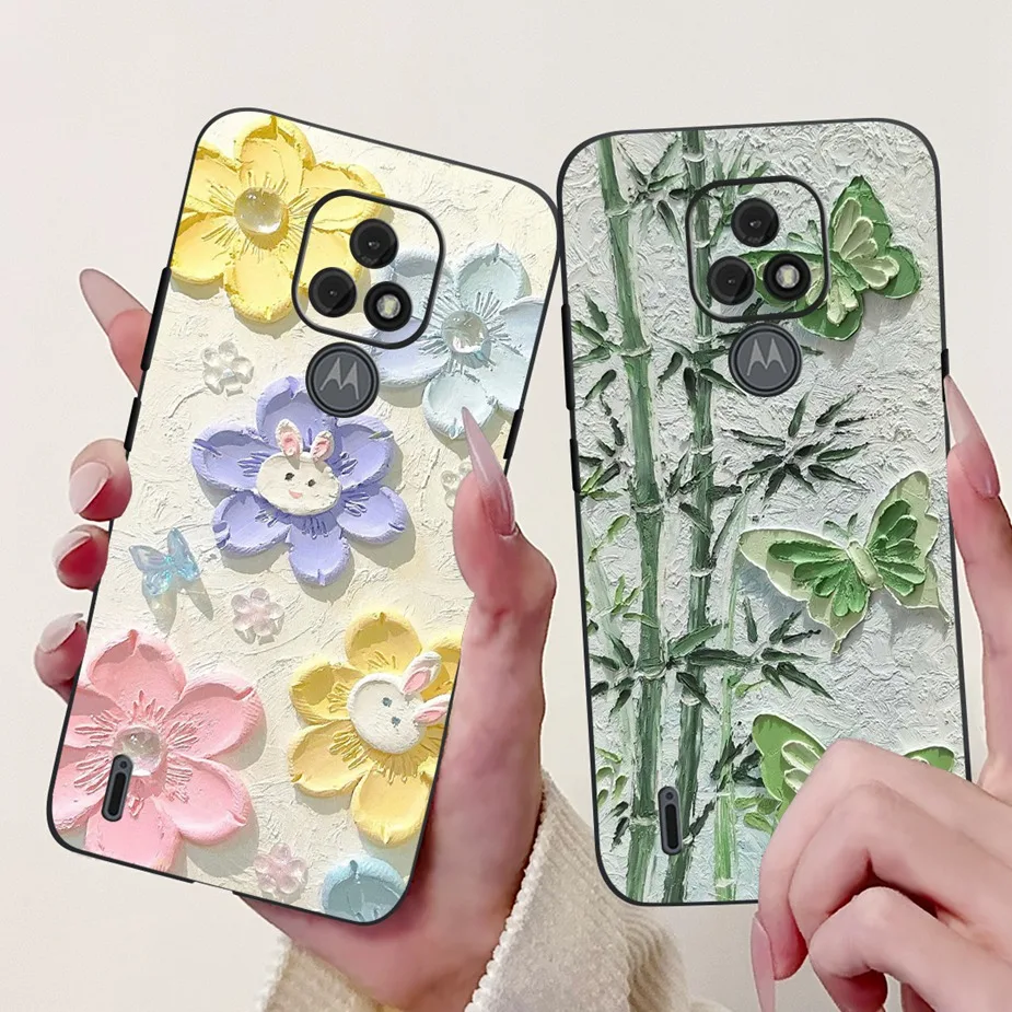 Para Motorola Moto E7 Plus funda XT2081-1 lindo gato moda cubierta pintada a prueba de golpes funda de teléfono para Moto E7 MotoE7 Plus Fundas suaves - imagen 4
