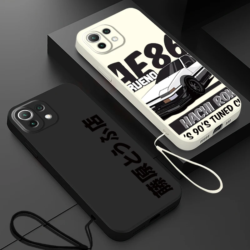 Funda de teléfono para Xiaomi Poco F4 F5 F3 X4 X3 Pro X3 NFC cubierta suave Anime iniciales D coche