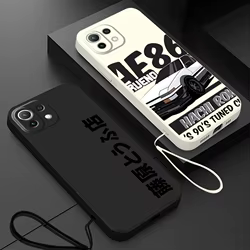 Funda de teléfono para Xiaomi Poco F4 F5 F3 X4 X3 Pro X3 NFC cubierta suave Anime iniciales D coche
