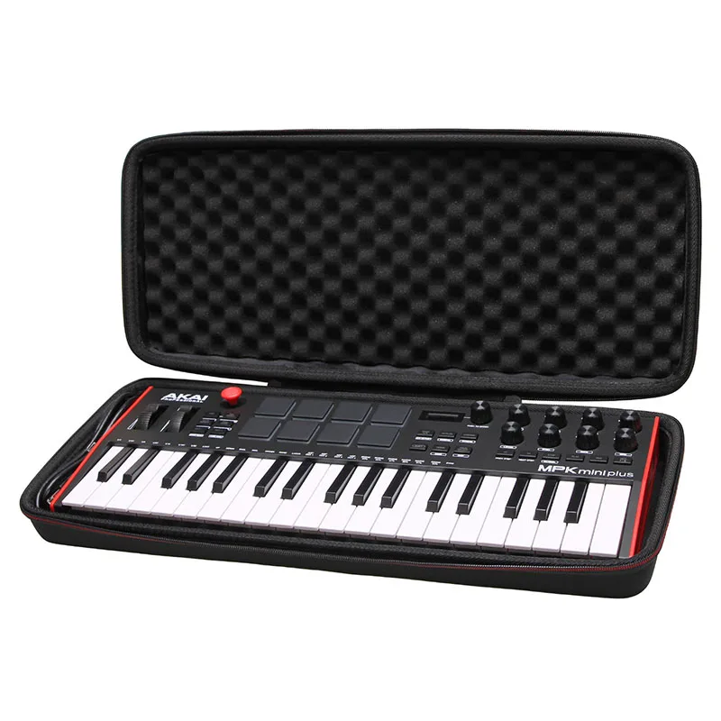 Estuche rígido de EVA para controlador MIDI Akai Professional MPK Mini Plus, bolsa protectora de almacenamiento (solo estuche)