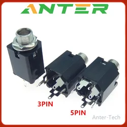 Conector Jack 6.35mm Hembra – Audio Estéreo Guitarra PCB DIY
