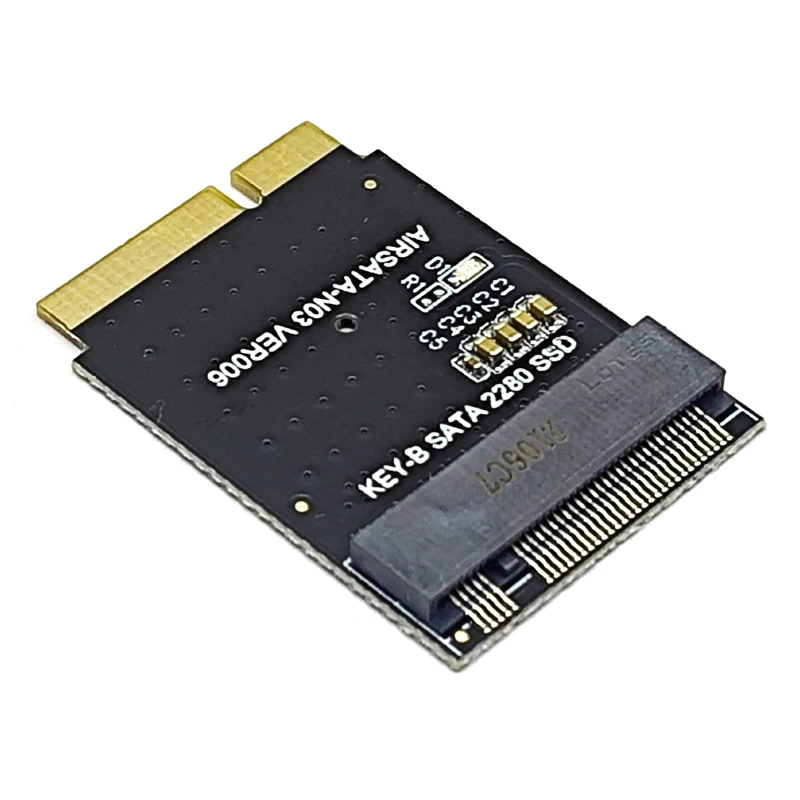 Para MacBook Air 2012 A1466 A1465 para Apple Macbook SSD adaptador MD223 MD224 MD231 MD232 M2 NGFF SSD a 17 + 7 pines convertir tarjeta Riser