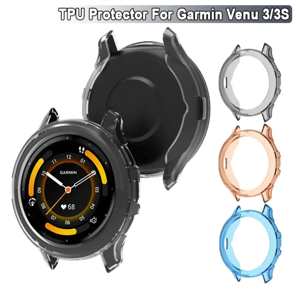 Funda protectora de TPU para reloj inteligente Garmin Venu 3/3S, carcasa de marco de parachoques suave, accesorios para Garmin Venu 3/3S