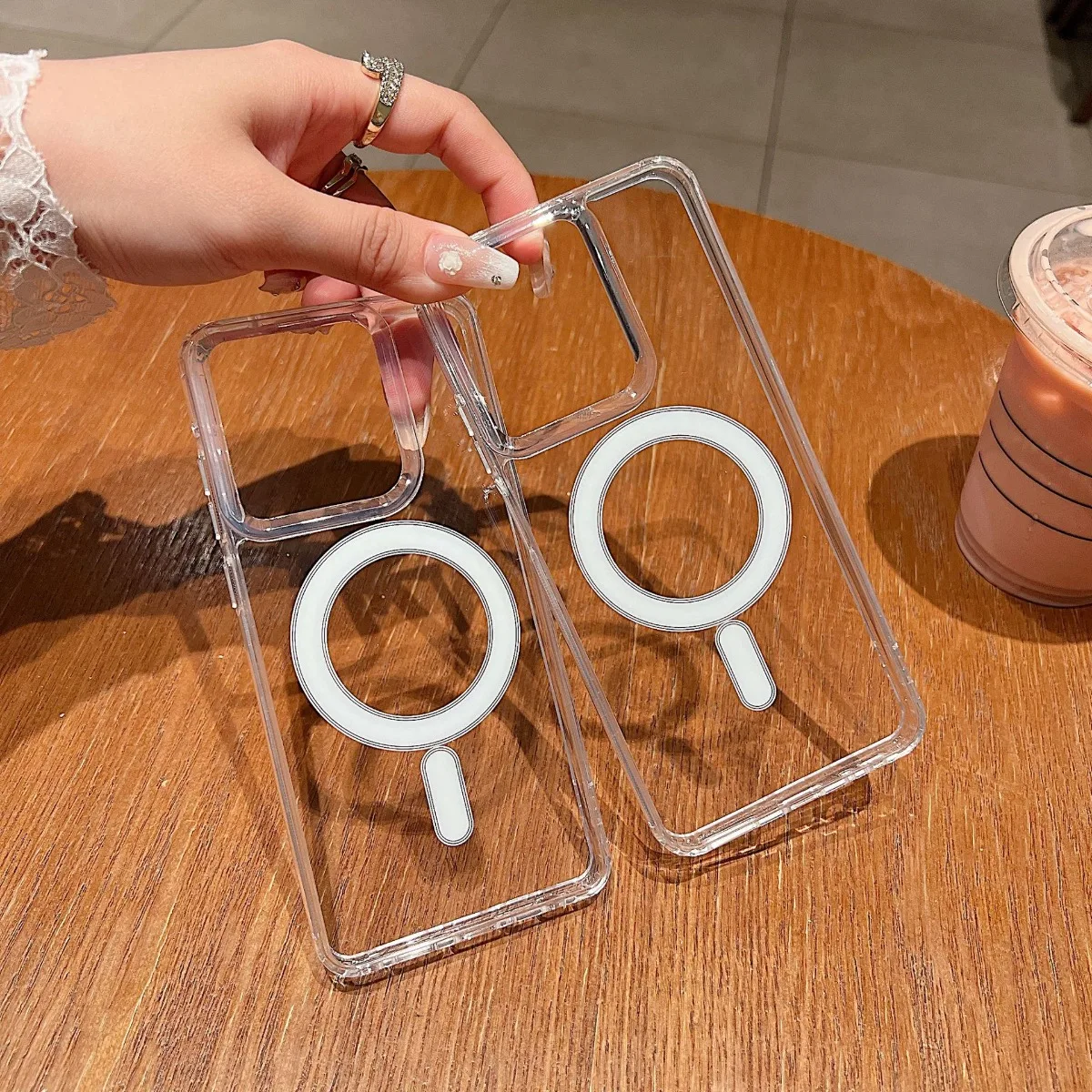 Funda magnética para Motorola Moto Edge 50 Fusion G45 G34 Stylus G 5G 2025, cubierta magnética transparente a prueba de golpes, carcasa Mag-safe - imagen 5