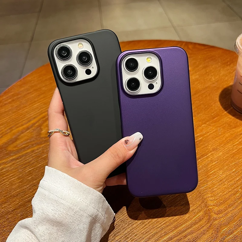 Rubberized Matte Hard Plastic Case For Apple iPhone 16 15 14 13 12 11 X XS Pro Max 7 8 Plus 16E XR PC Back Phone Case Cover - imagen 4