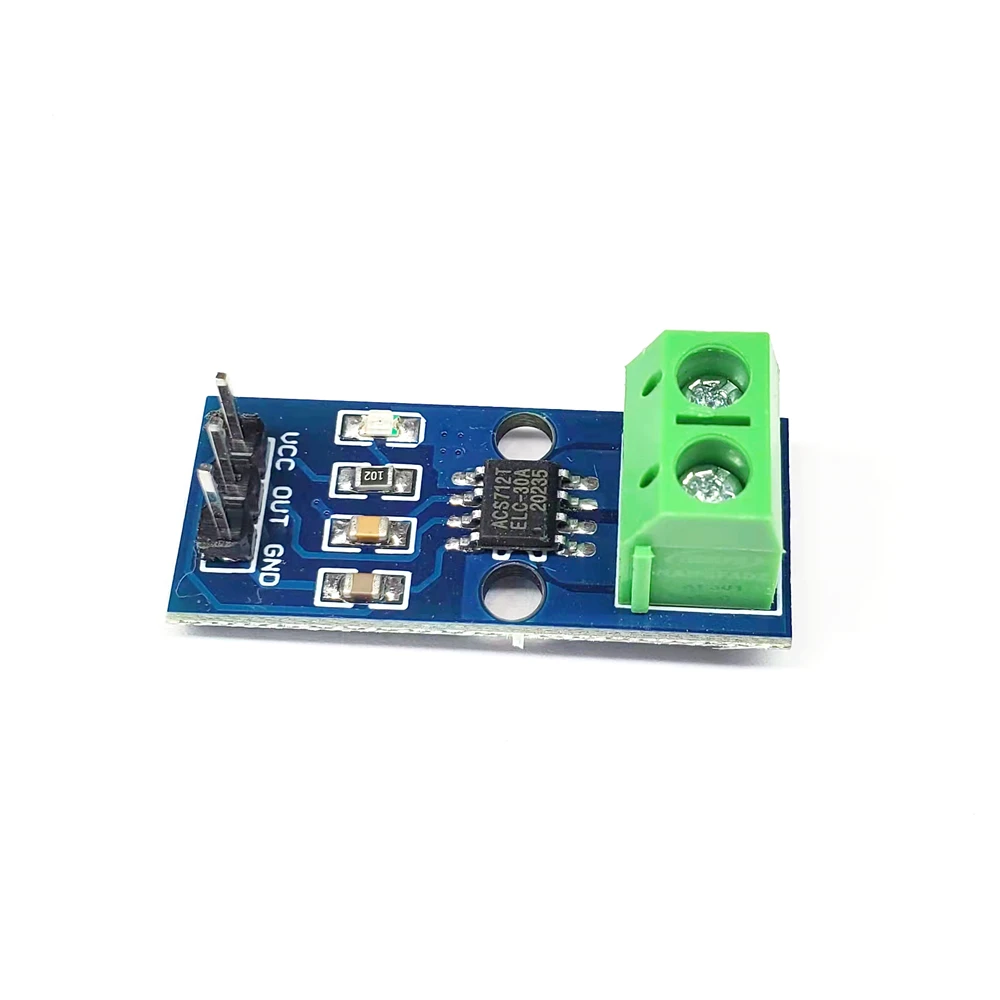 Módulo de Sensor de corriente Hall ACS712, placa de detección de corriente, 5V, 5A, 20a, 30a - imagen 4