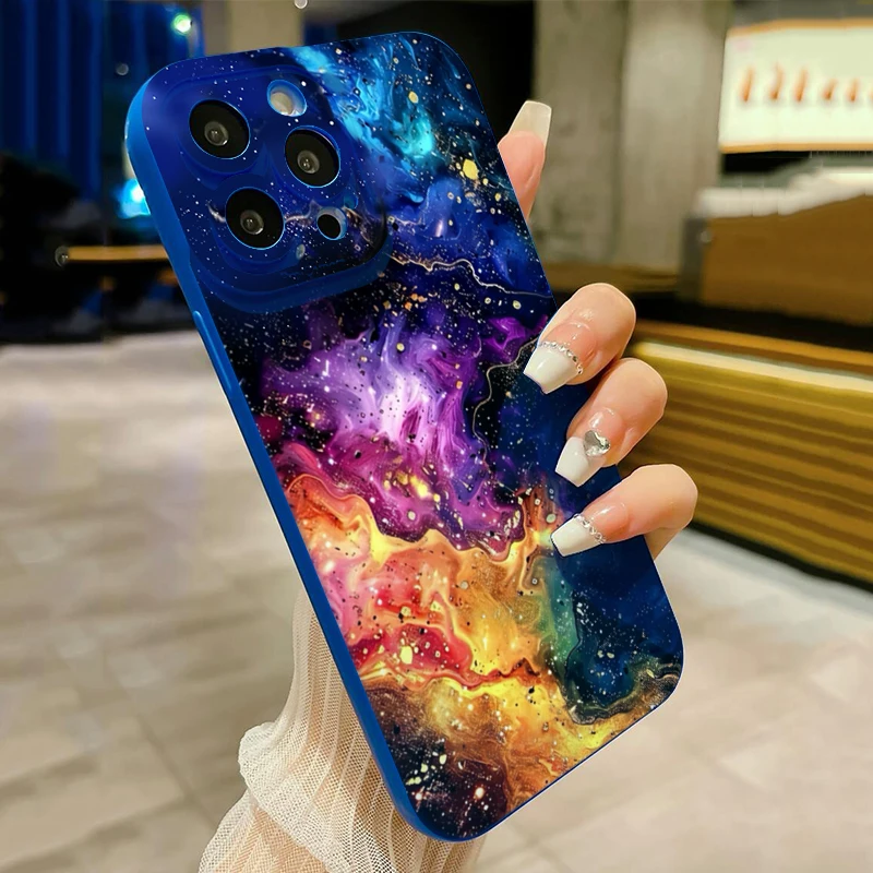 Funda de teléfono con diseño de mármol azul a prueba de golpes para Samsung Galaxy S25 Ultra S24 FE S23 Plus S22 A56 A55 A54 A53 A36 A35 A34 A16 - imagen 4