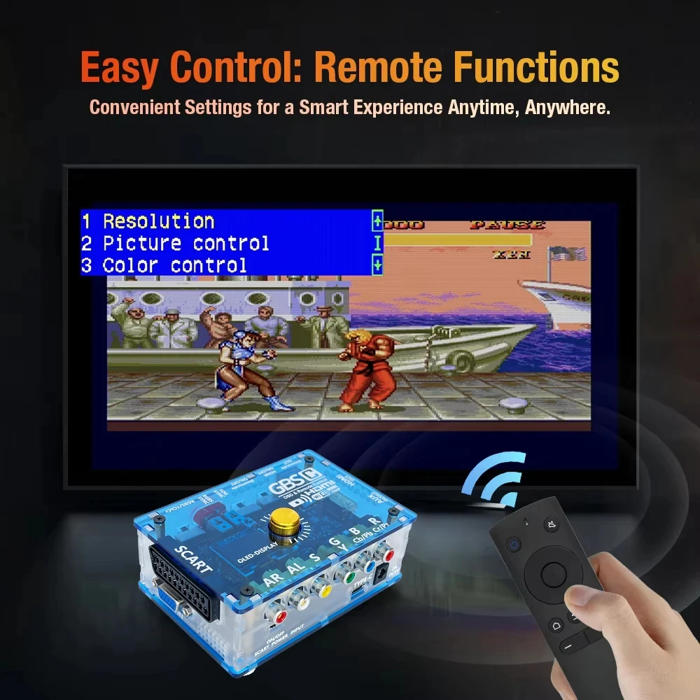 MINI convertidor GBSC Control GBS para Dreamcast/PS2/NGC/SFC/WII convertidor de vídeo analógico RGBS/YPbPr/VGA/Scart a HDMI/VGA/RGB - imagen 3