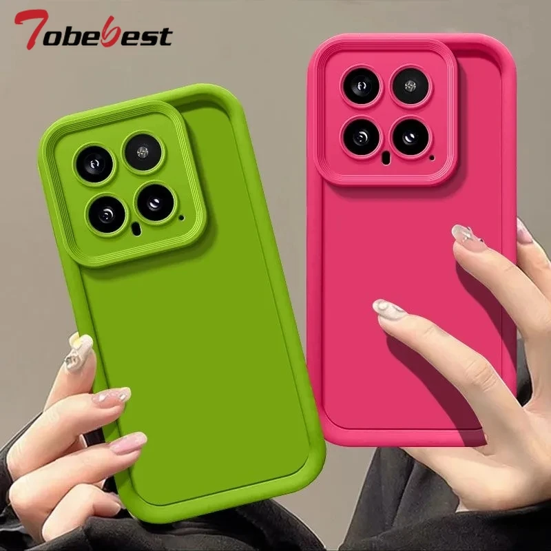 Funda de silicona para lente de cámara de Color caramelo para Xiaomi Mi 14 14T 13 12 11 10 Ultra Pro Funda trasera suave - imagen 2