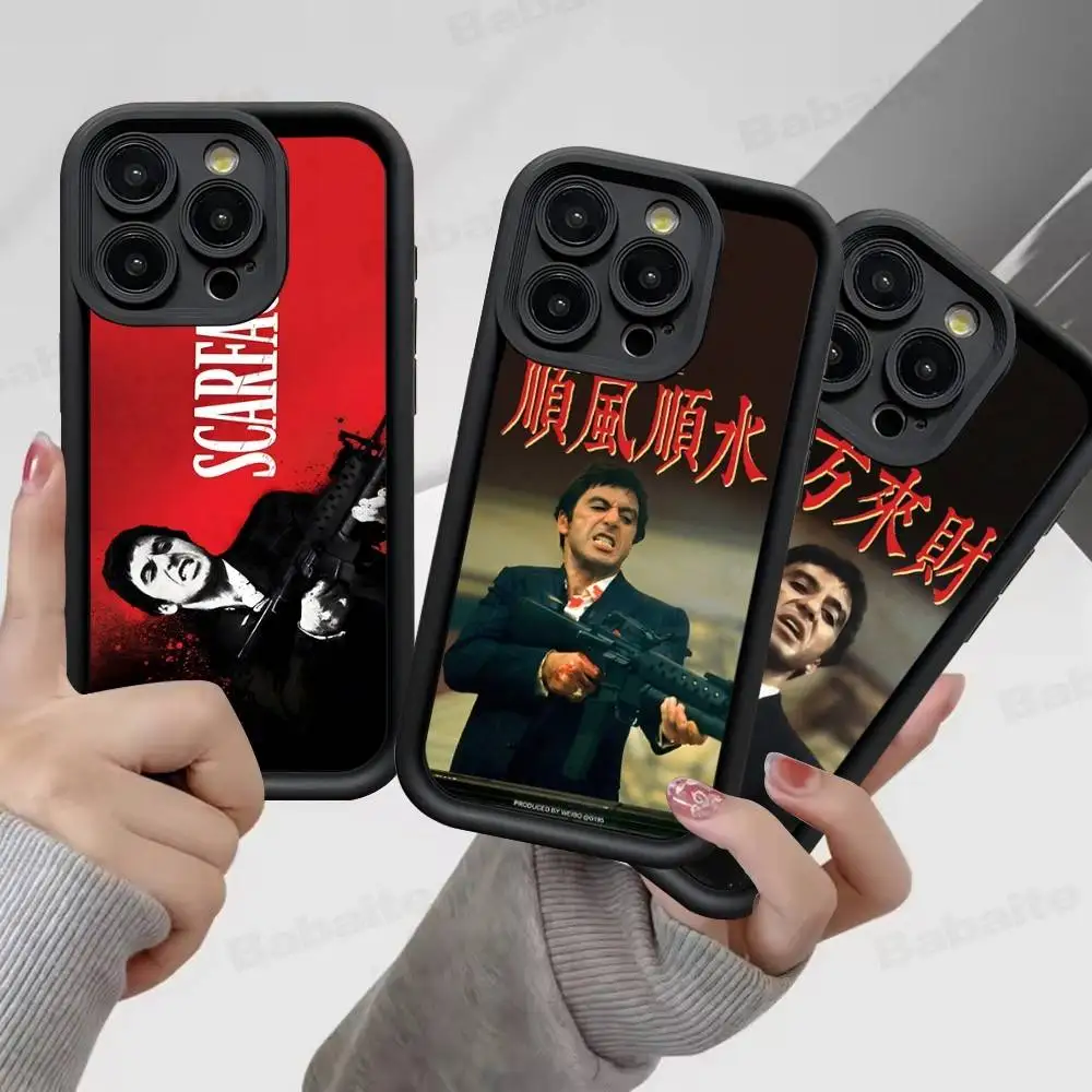 Funda de teléfono clásica con película S-Scarface, funda de silicona para iPhone 17 Air 17 16 15 14 13 Plus Pro Max, funda suave a prueba de golpes