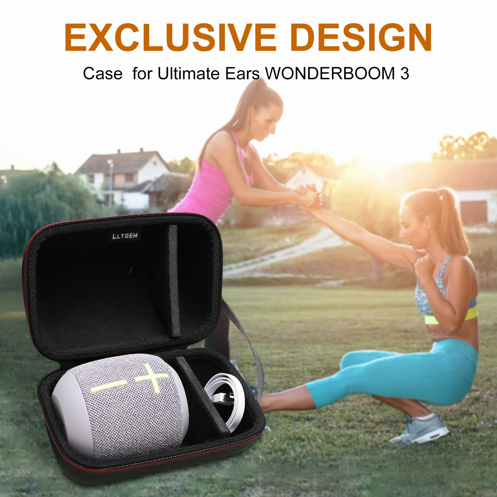 LTGEM Estuche rígido de EVA para Ultimate Ears WONDERBOOM 3 Altavoces Bolsa protectora de almacenamiento Estuche para altavoces (solo bolsa) - imagen 3