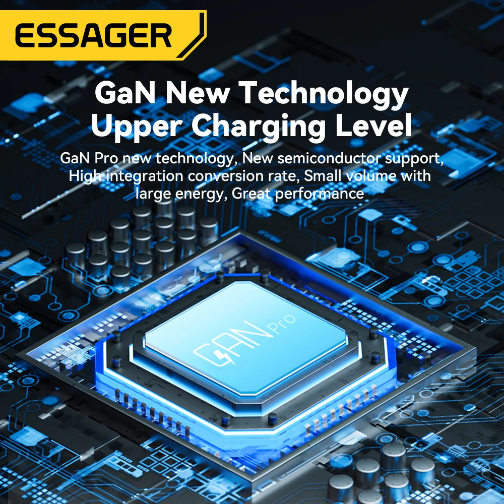 Essager-cargador USB tipo C GaN de 140W, dispositivo de carga rápida PD 3,1 QC 4,0 3,0, para MacBook Pro, iPhone 14 y portátil - imagen 5