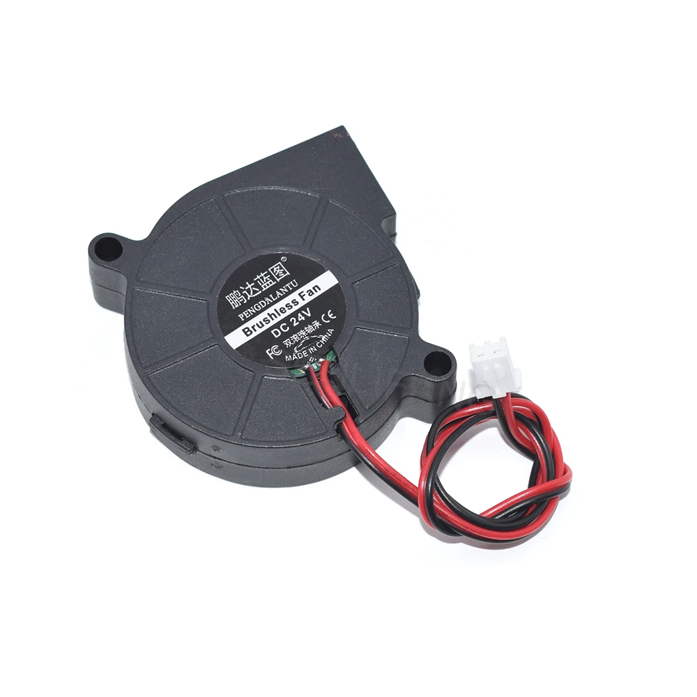 Ventilador de ventilador para impresora 3D, enfriador centrífugo de doble rodamiento de 12V/24V, Turbo de refrigeración de CC 5015S para i3 CR-10/10S/Ender3, novedad de 5015 - imagen 5