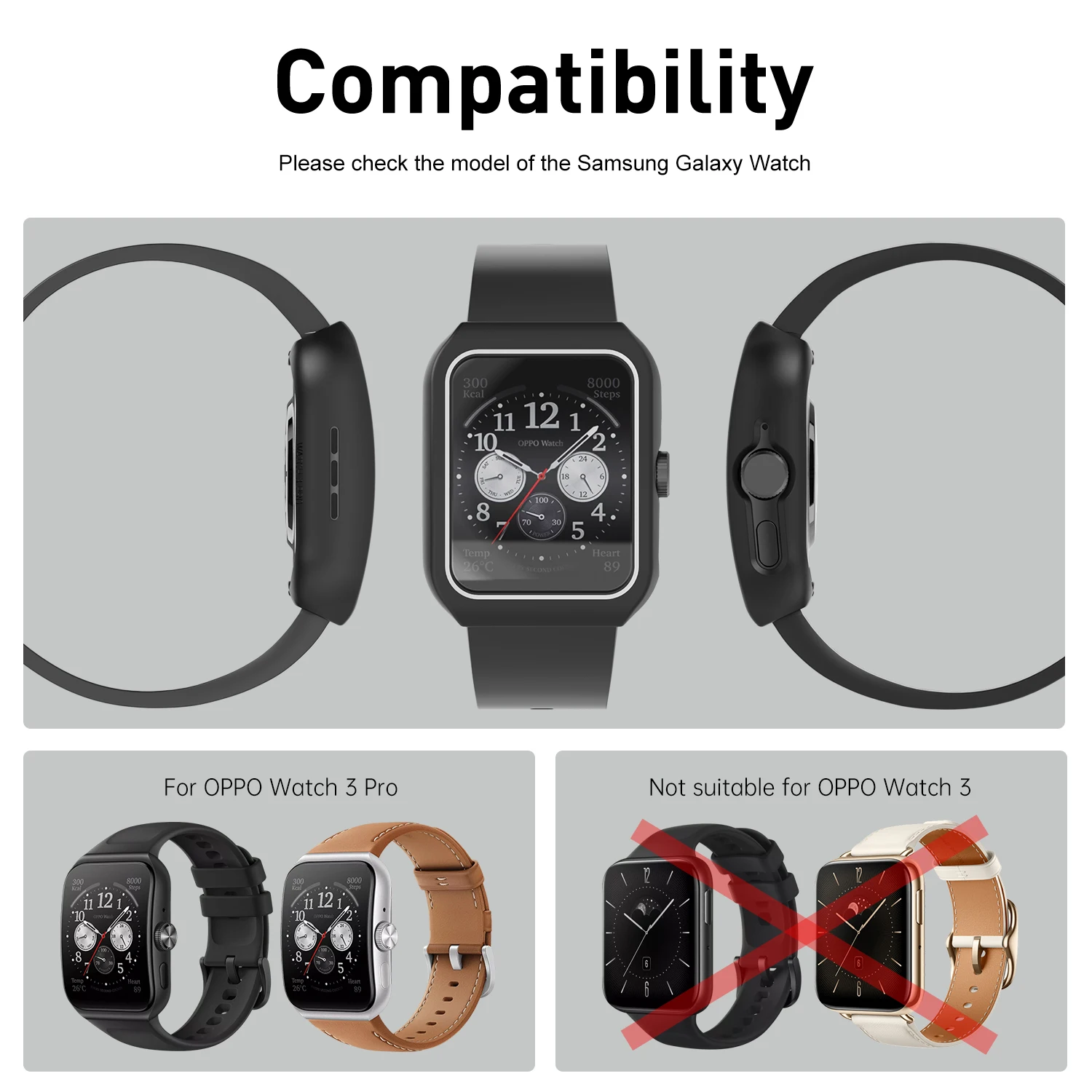 Cubierta de reloj de TPU antiarañazos, Protector de pantalla, carcasa de marco de parachoques, película suave para OPPO Watch 3 Pro, Accesorios inteligentes - imagen 2