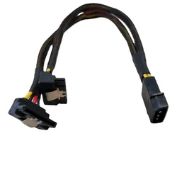 Cable Molex 4 pines a SATA 90° para HDD SSD PC