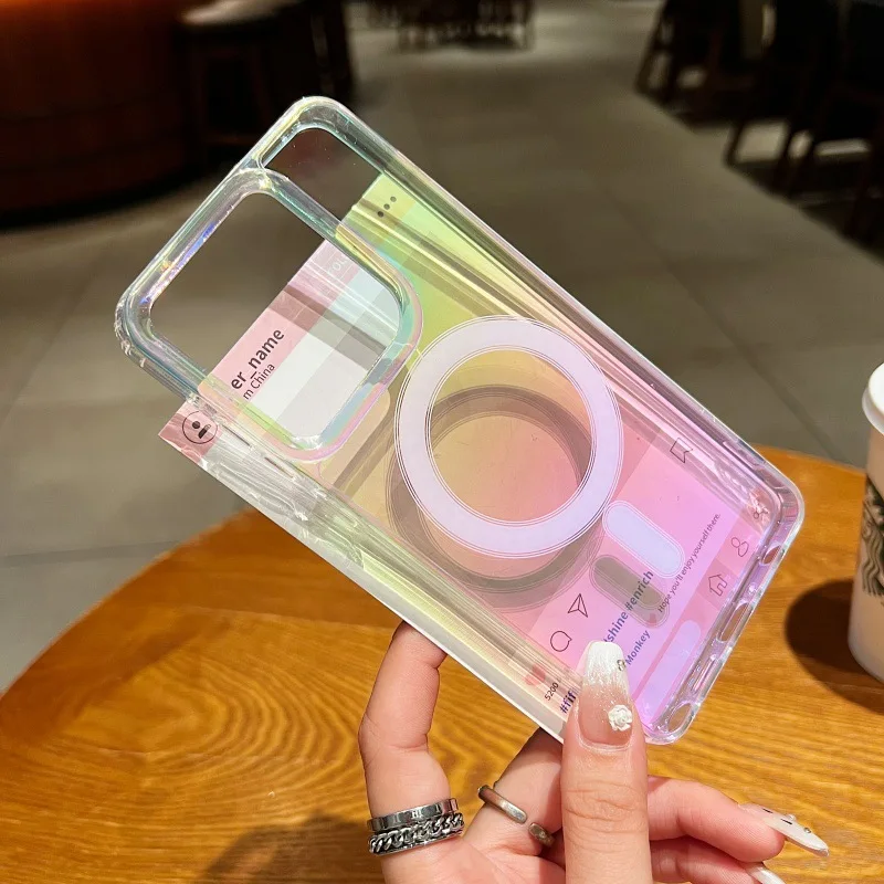 Funda de Color degradado para Motorola Moto Edge 50 Fusion G85 G45 G34 Stylus G 5G 2025, funda magnética para Mag-safe, carcasa suave transparente - imagen 2