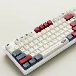 Teclas PBT con temática pirata, perfil de cereza, 5 lados, subteclas de tinte, 130 teclas para interruptores Gateron MX, Teclado mecánico para jugar