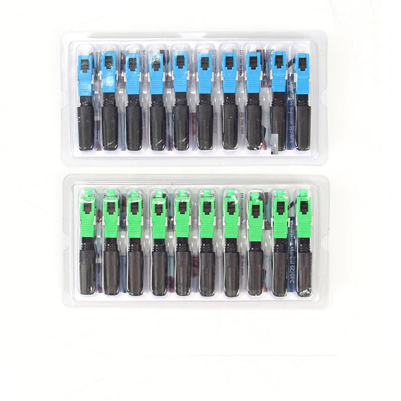 Conector rápido de fibra óptica de modo único, adaptador de montaje de campo de herramienta FTTH, SC UPC/APC, 50-200 piezas, novedad - imagen 4