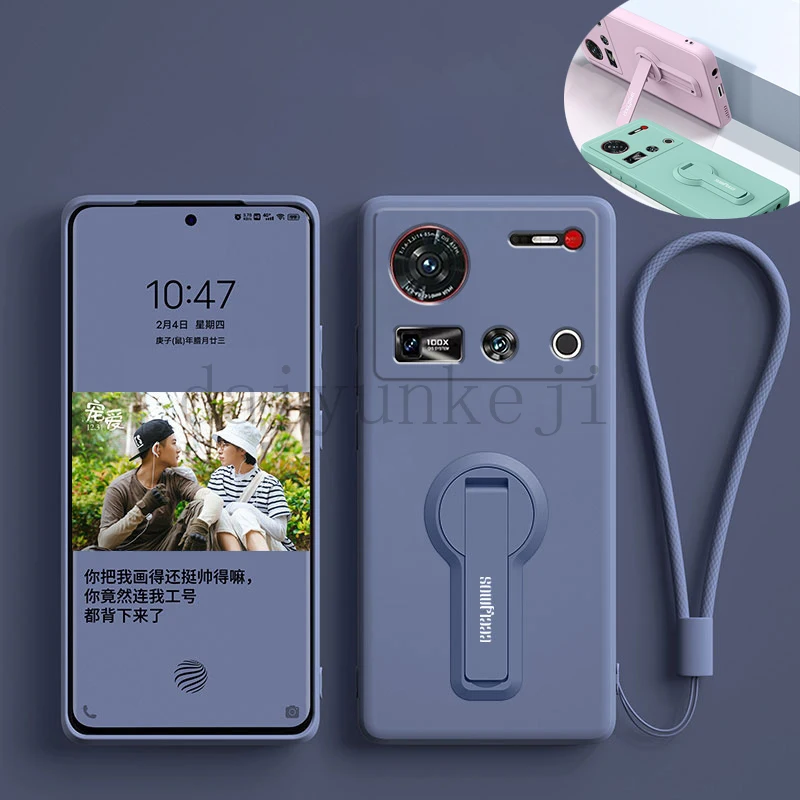 Funda de teléfono para ZTE Nubia Z70 Ultra Z70SUltra Z60Ultra, funda suave de silicona a prueba de golpes con soporte, Protector de pantalla