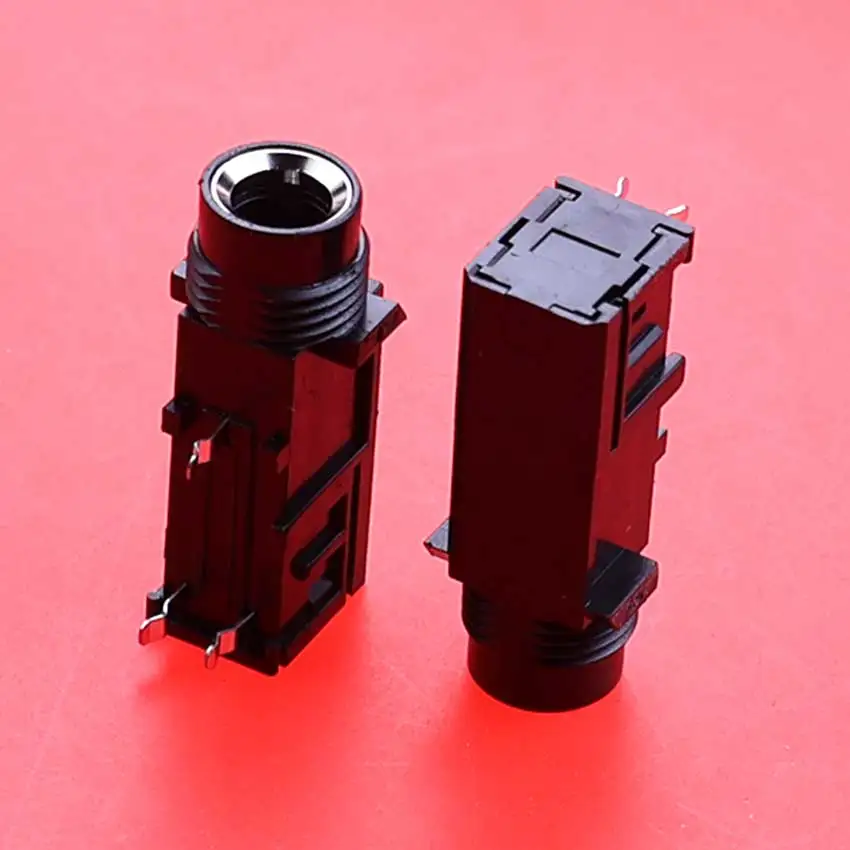 Cltgxdd DIY 6,35mm Audio Video Jack 6,5mm estéreo de doble canal 3 pines cara 4 pines Tuning etapa micrófono conector hembra - imagen 2