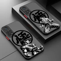 D-Dragon Ball Goku Cool Logo cubierta para Xiaomi Redmi Note 14 13 12 11 10 9 Pro Plus 4G 5G funda de teléfono translúcida esmerilada