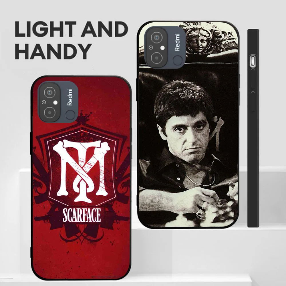 BD-52 Scarface Hero funda negra para Xiaomi Redmi 12C K40 POCO M4 M5 C50 C51 C55 F3 GT Pro Plus - imagen 3