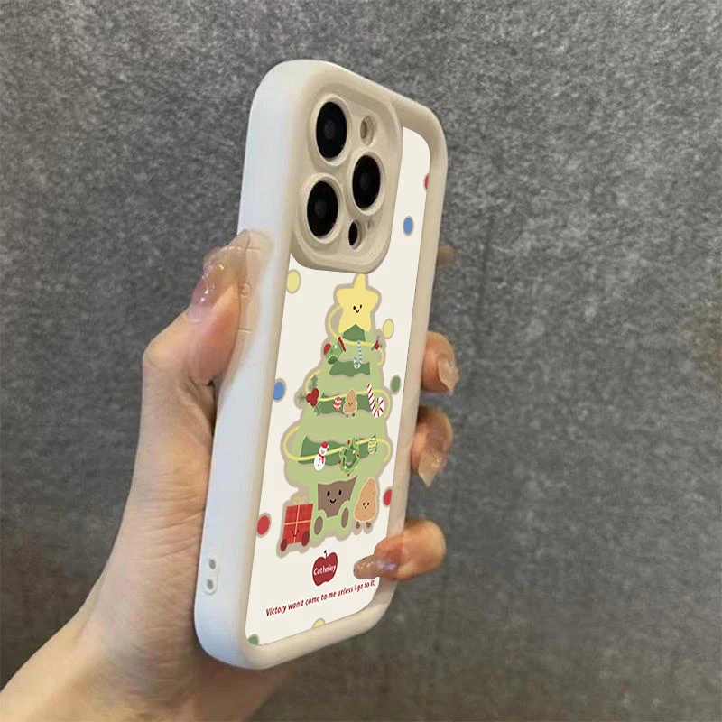 Funda con adornos navideños para iPhone 11, 12, 13, 14, 15 16PRO MAX PLUS, cobertura completa de lentes, prevención de caídas, funda de teléfono de tpu - imagen 2