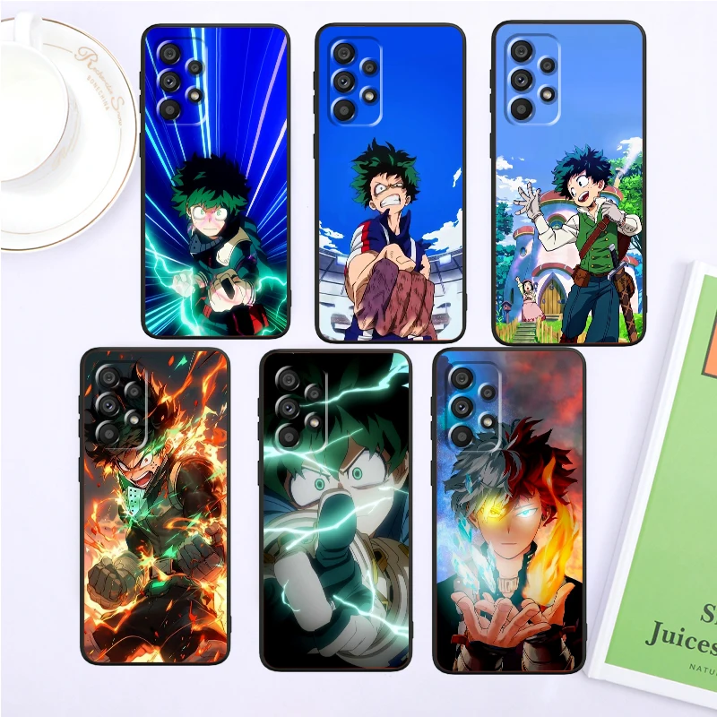 My Hero Academia Anime Movie para Samsung Note 20, 10 Ultra Plus, A31, A14, A12, A70, A34, A25, A04, A05, A15, A24, 5G, Funda negra