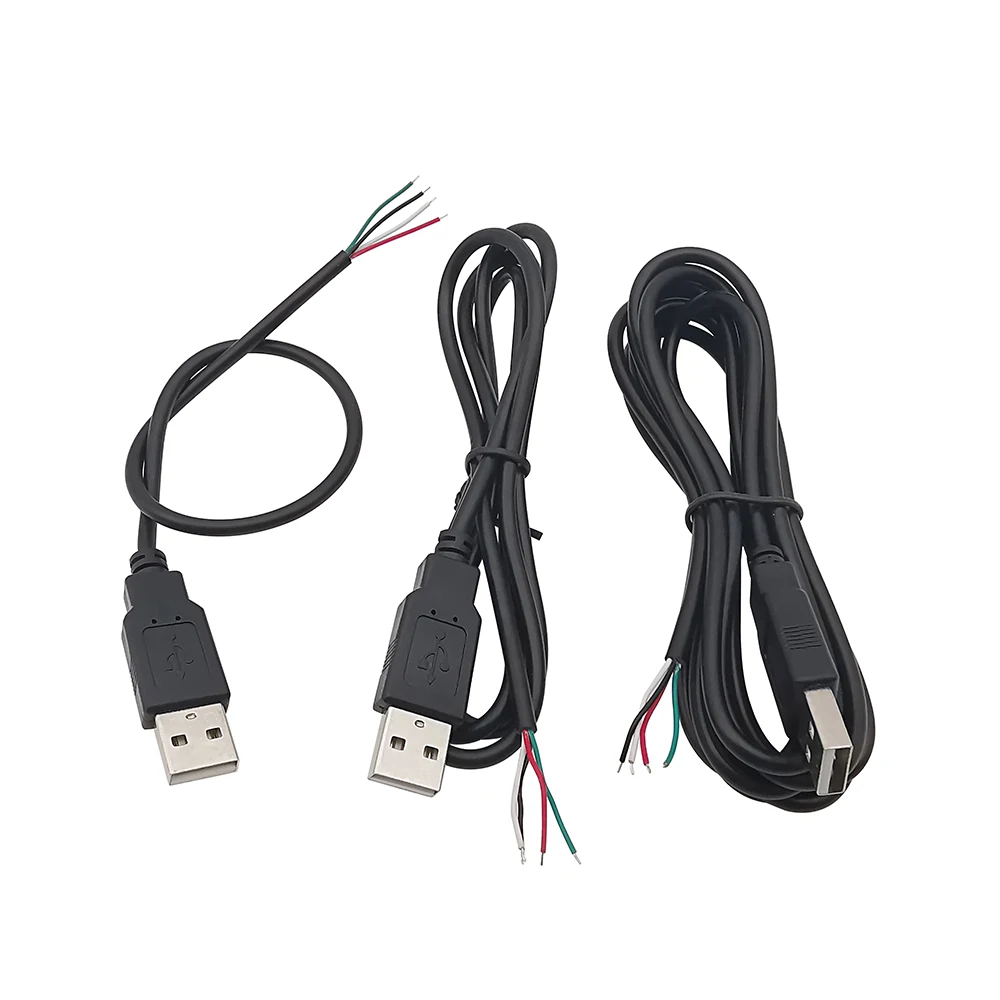 1/2/5 Uds 2Pin 4Pin 5V USB 2,0 tipo A conector de Cable de alimentación macho Cable de extensión de carga DIY 0,3 m/1m/2m - imagen 2