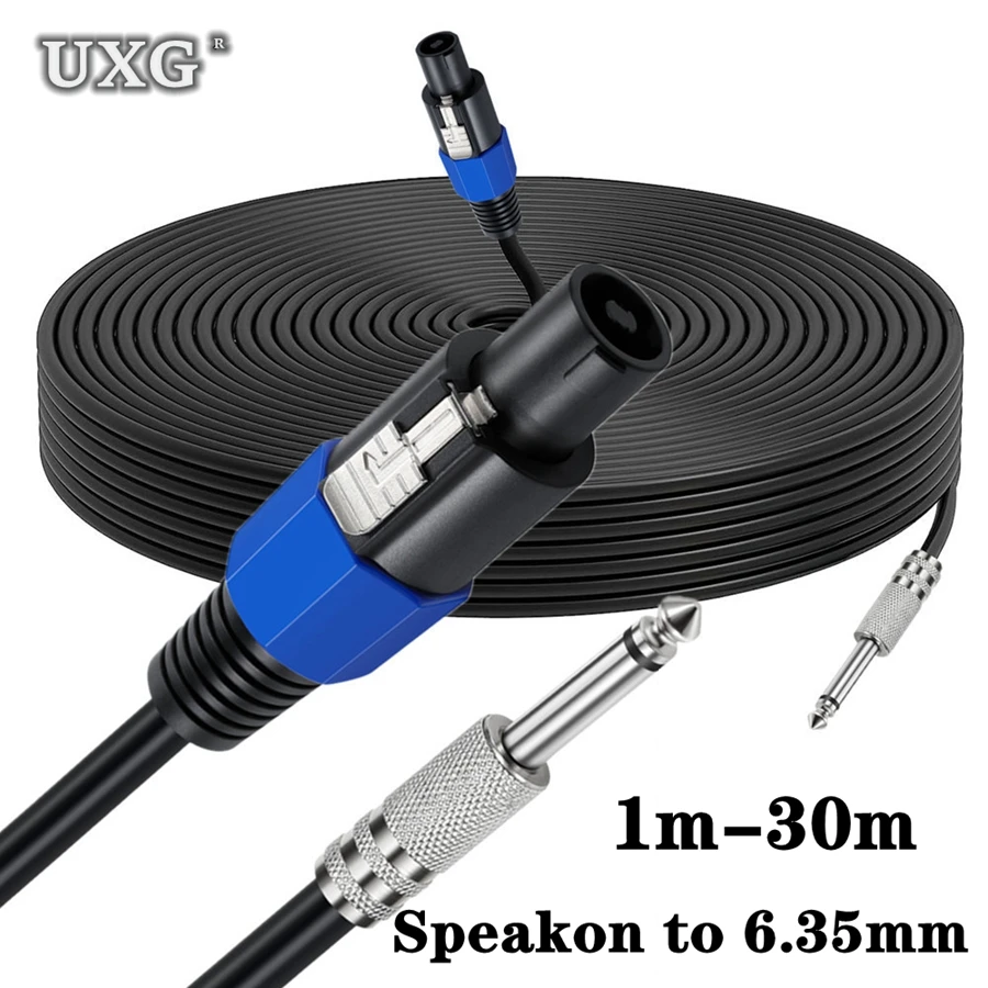 Cable de altavoz conector macho Speakon a 6,35 6,5mm 1/4 "macho TS Cable de altavoz conector Speakon a conector 6,35 0,5 m 5m 8m 10m 20m 30m - imagen 2