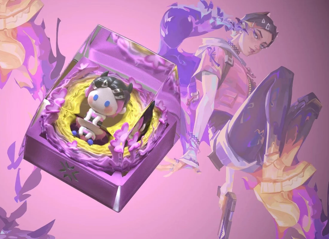 VALORANT Keycaps personalizado lindo JETT Reyna Sage Artisan Anime Keycap resina Phoenix Raze Sova Point Key Caps teclado accesorio de juego