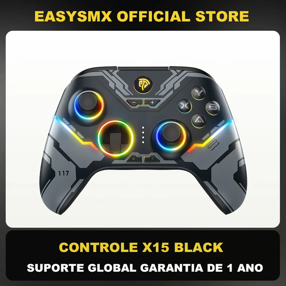 EasySMX X15 Gamepad inalámbrico para PC, controlador de joystick Bluetooth para PC Windows, Nintendo Switch, Android/iOS, RGB, efecto Hall - imagen 2