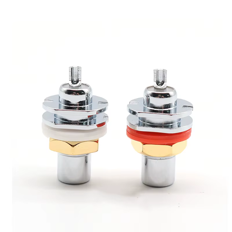 GRFA Conector hembra RCA chapado en rodio – Gama panel chasis audio - imagen 2