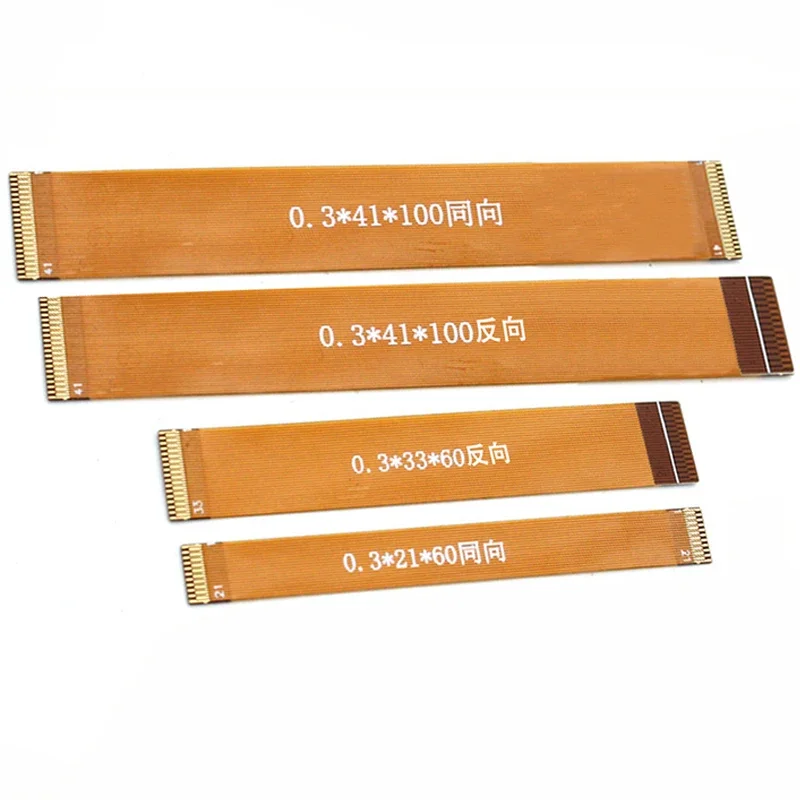 Cable plano flexible FPC FFC de paso de 0,3 mm 7/9/11/13/15/17/19/21/23/25/27/31/33/35/39/41/45/49/51/57/61/71 pines - imagen 2