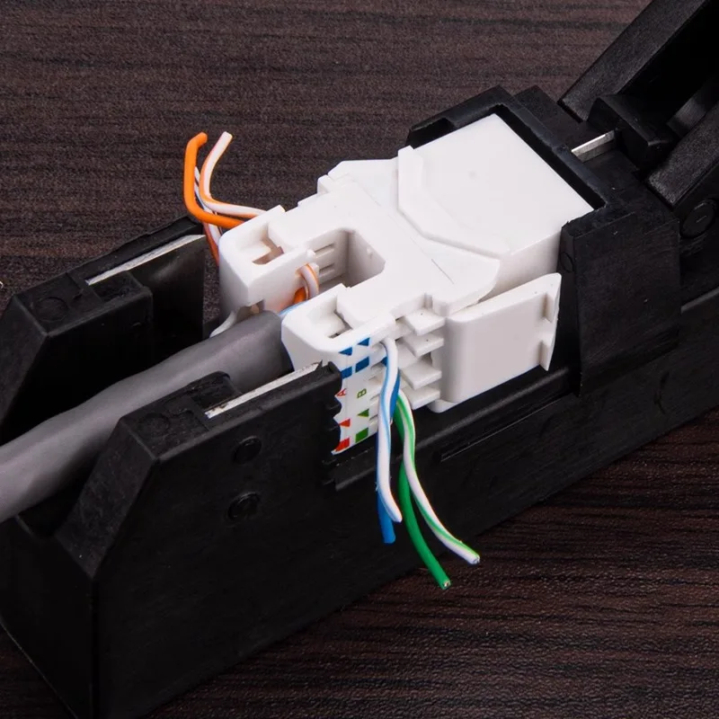 Linkwylan-herramienta de corte de prensado rápido, juego de 24 piezas, RJ45 CAT6A UTP Keystone Jack Punch Down - imagen 5