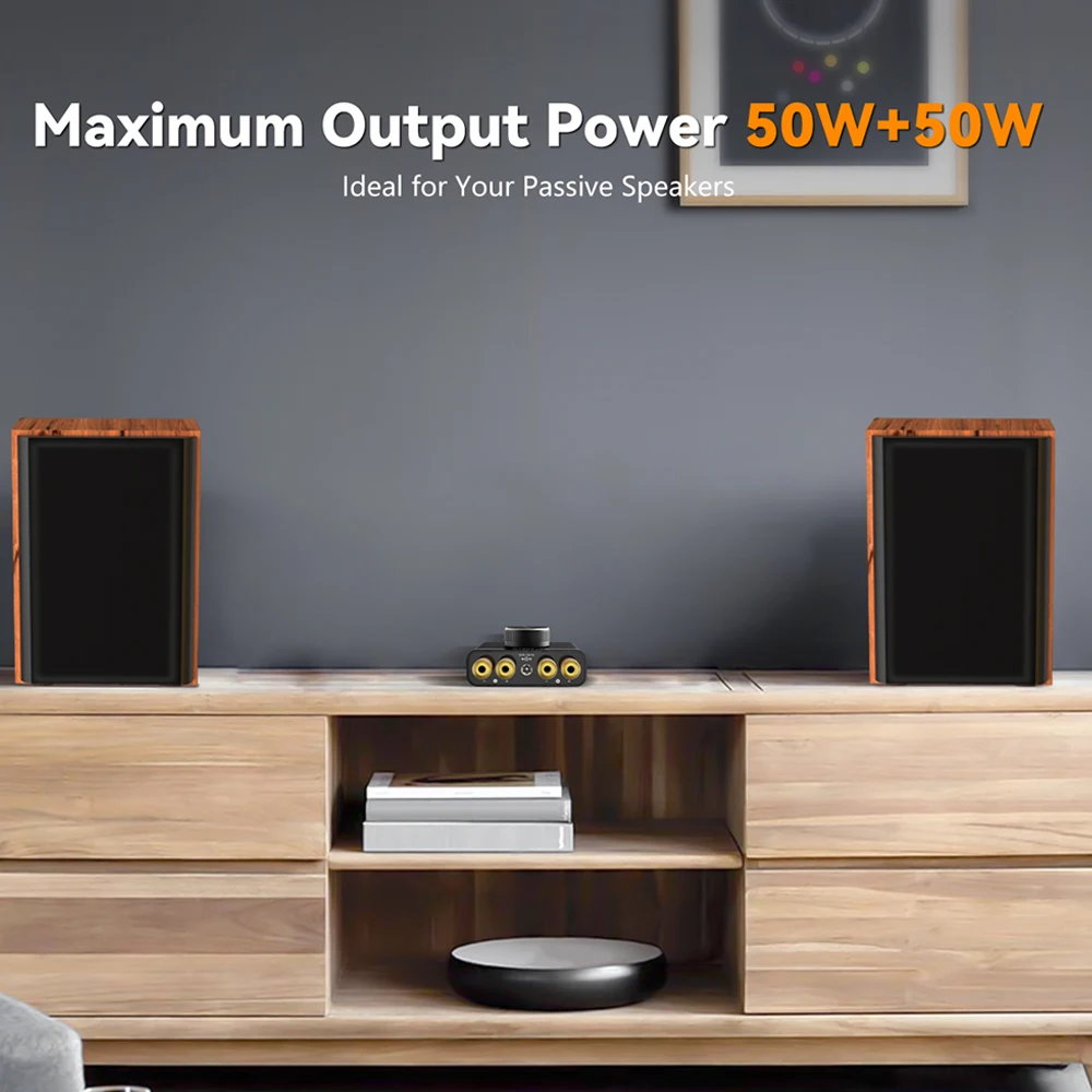 Mini amplificador de potencia Bluetooth 5,0 TPA3116, estéreo Hi-Fi, sistema de cine en casa de doble canal para coche, amplificador Digital compatible con AUX 50W * 2 - imagen 5