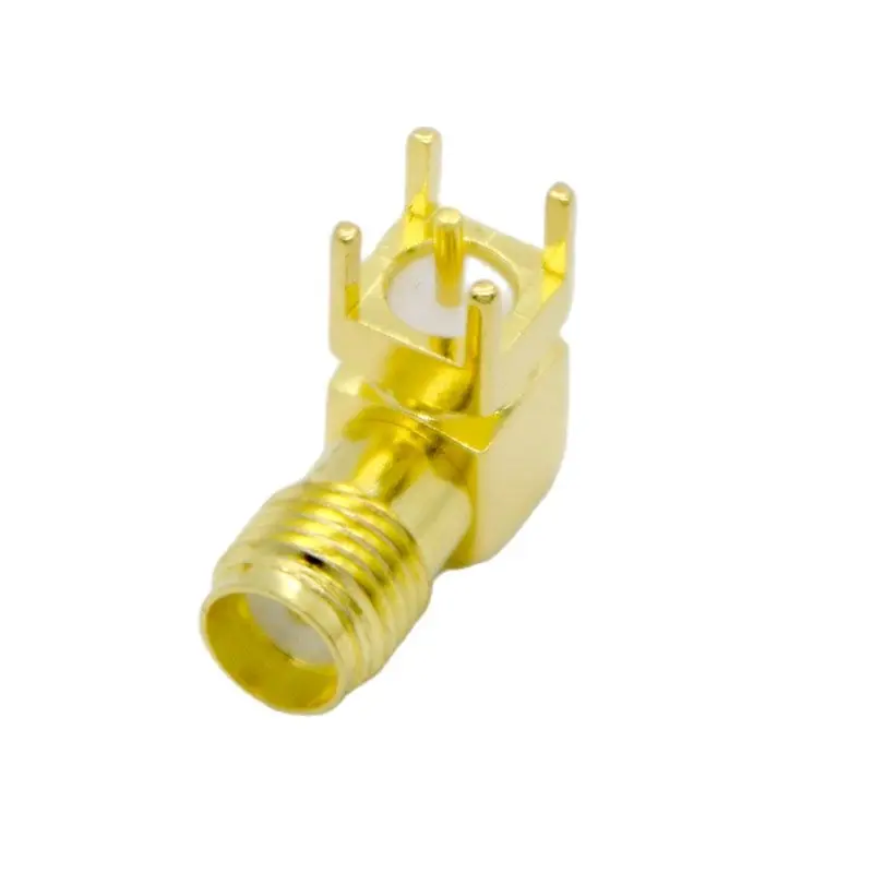 Conector RF de 90 grados, Base de antena de Pedestal SMA RF, pie doblado, tornillo exterior SMA kWe, Agujero interior especial, venta al por mayor, 100 piezas, nuevo - imagen 2