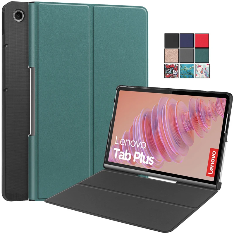 Para Lenovo Tab Plus funda 2024 11,5 pulgadas TB351FU soporte triple plegable funda trasera magnética para tableta para Xiaoxin Pad Studio Case