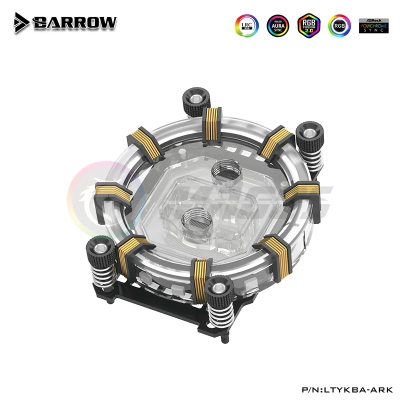 Barrow AM4 AM5 CPU bloque de agua para AM3 AMD todas las plataforma, 5V ARGB CPU Watercooler 0,4mm canal limitado, negro/blanco LTYKBA-ARK - imagen 5