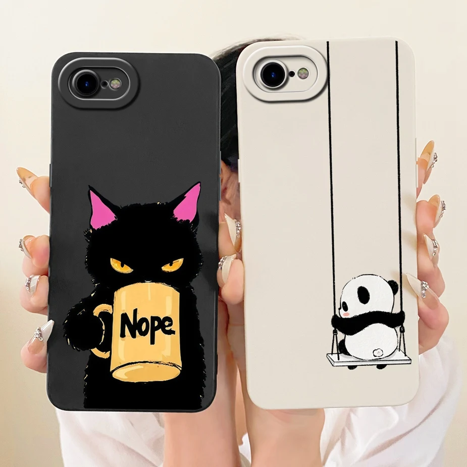 Para Apple iPhone SE 2020 funda iPhoneSE 2022 dibujos animados lindos nuevos dulces pintados funda de silicona suave para iPhone SE 2022 2020 bolsas - imagen 3