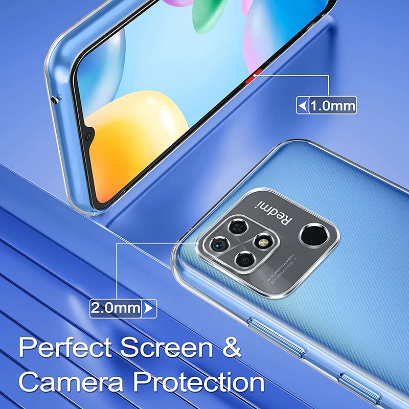 Funda de teléfono transparente Original para Xiaomi POCO C3 C31 C40, protector de cámara, TPU suave 360, a prueba de golpes, Funda transparente para móvil - imagen 3
