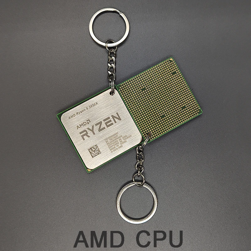 Llavero de CPU con grabado láser, patrón de Color sólido DIY, llaveros creativos personalizados para adorno Geek científico - imagen 5