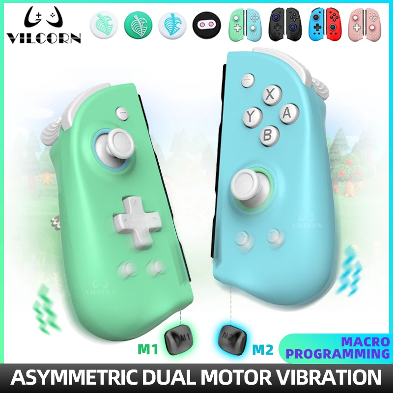 Joypad Compatible con Nintendo Switch/Oled/Lite Joy L/R, controlador con Joystick Hall, vibración Turbo de 6 ejes personalizada