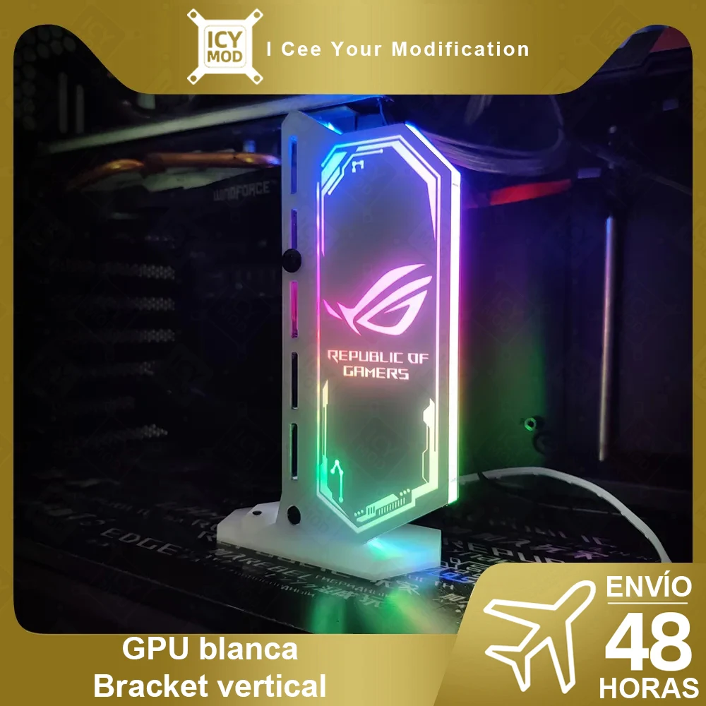 ASUS ROG Soporte Vertical GPU RGB RTX 4090 Blanco - imagen 4