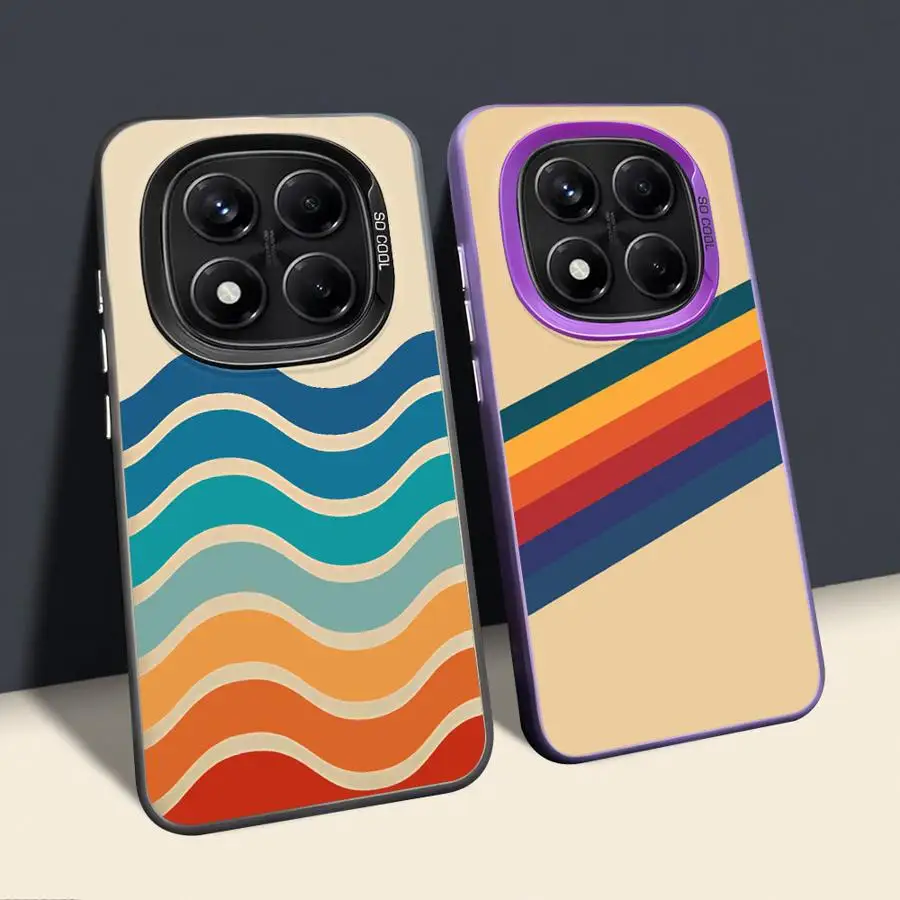 Funda trasera de teléfono para Xiaomi Redmi Note 13 12 11 14 Pro Plus 10Lite 12s 9s 10s 11s rayas Retro