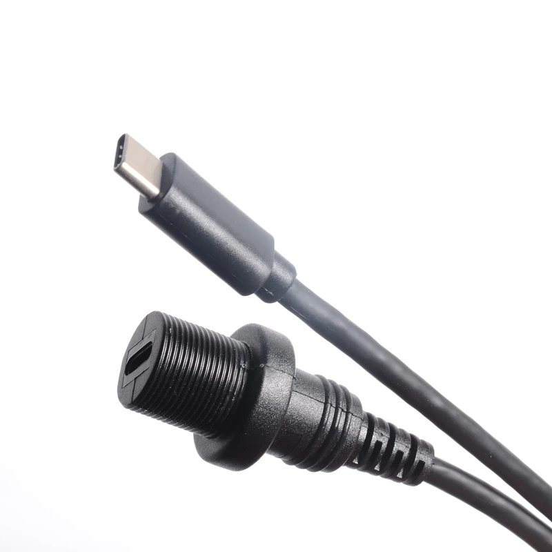 Cable impermeable USB-C IP67 tipo c, 30cm, 3,1, 3,0, 2,0, IP 67, macho a hembra, Conector de extensión a prueba de agua, 1M, 2M - imagen 3